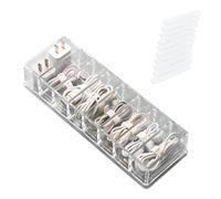 Aurikall Caja de Almacenamiento de Cables de Datos, Organizador de Cables de Carga de Gran Capacidad, multirejilla Transparente, con 10 Bridas para cajones y escritorios