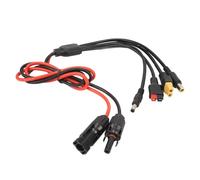 Aurikall Conector Solar Retardante de Llama IP68 y UL94 V0 a Cable Adaptador Hembra XT60 con cableado de 12 AWG y 18 AWG - Compatible con EF Ecoflow Anderson y Puertos DC de 8 mm y 5,5 mm