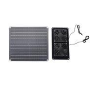 Aurikall Extractor de Panel Solar de 20 W y 18 V, Ventilador de ventilación fotovoltaico monocristalino para cobertizos, gallineros, Casas para Perros e invernaderos, IP67 a Prueba de