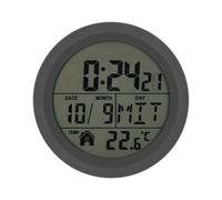AURIOL® Reloj de baño radiocontrolado, con 4 ventosas en la parte posterior (gris)