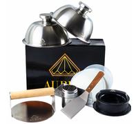 Aurum® Kit Hamburguesas Deluxe Con Prensa Hamburguesas Smash Burger, Molde Hamburguesas, Plancha Barbacoa, Prensa Para Tortillas, Pan Hamburguesa, Aplastador De Patatas, Utensilios Cocina Acero Molde