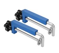 Ausla Abrazadera para Cerca, Aleación de Aluminio, Abrazadera para Cerca para Carpintería, 120 Mm, 2 Piezas, Superficie de Sujeción Flexible para Sierra de Mesa, Enrutador, Sierra de Cinta, de