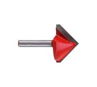 Ausla Broca Enrutadora con Ranura en V Broca de Grabado de Doble Filo de Aleación Sólida Vástago de 6 Mm 90 Grados para Letras de Letreros Biselados en Acrílico MDF PVC para Carpinteros Uso CNC