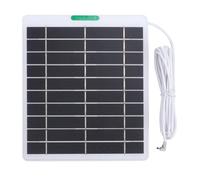 Ausla Cargador Solar para Cámara de Timbre, Panel Solar de Silicio Monocristalino, Conexión de 5 W, 5 V, Diseño Portátil para Timbre de Vídeo y Cámara de Seguridad para Uso en Exteriores (WHITE)