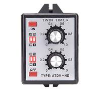 Ausla Control de Perilla Interruptor de Tiempo Relé Temporizador Doble CMOS IC AC110V 220V 4 Rangos de Tiempo 5A Carga Separada ON OFF Control para Paneles de Motor Bomba Iluminación