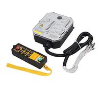 Ausla Control Remoto de Grúa Industrial de una Sola Manija, Juego de Receptor de Controlador de Polipasto Eléctrico ABS con Indicador de Encendido LED, Cableado de Cobre para Grúas Transportadoras