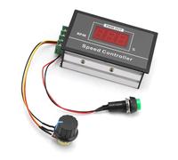 Ausla Controlador de Velocidad del Motor PWM DC 6V a 60V 30A Regulador de Velocidad con Pantalla LED Interruptor de Parada de Arranque y Potenciómetro para Ventiladores de Motor Eléctrico Bombas