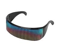 Ausla Gafas con Luz LED RGB Controladas por Aplicación, ABS Bluetooth Gafas Inteligentes Personalizables con 432 LED 4 Modos de Visualización Batería de 5 Horas para Cosplay Party Festival EDM