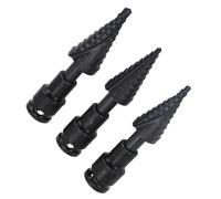 Ausla Juego de Brocas Escalonadas de 3 Piezas 4241 Broca Escalonada con Vástago Hexagonal de Acero 2 Flautas en Espiral y Ranura Recta 4 22 Mm 6 25 Mm para Carpintería Metal Perforación de Plástico