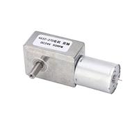 Ausla Motor con Engranaje de CC Motor de Engranaje Helicoidal de Latón y Aluminio DC24V Rotación de Doble Eje Salida Perpendicular Ajustable Autobloqueo para Abridor de Puerta de Ventana Cabrestante