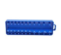 Ausla Organizador de Enchufes de Polipropileno, 1 Soporte para Bandeja con Riel de 4 Pulgadas y 22 Orificios con Marcas de Tamaño Claras, Base Colgante para Mecánicos de Taller de Garaje