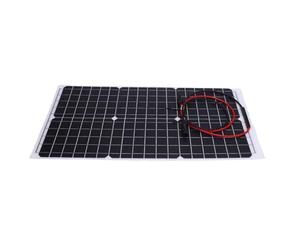 Ausla Panel Solar de 30 W, Panel de Silicio Monocristalino Semiflexible, Circuito Abierto de 18 V, 20 V, IP65, Ligero, Portátil, para Acampar, RV, Invernadero, Cobertizo, Casa para Mascotas