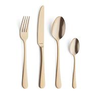 Austin, acero inoxidable, oro, Ménagère 16 fundas para 4 personas