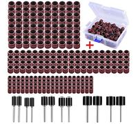 AUSTOR 252 Piezas Tambores de Lijado con Caja Libre incluso 240 Piezas Bandas de Lija y 12 Piezas Mandriles de Tambor para Herramienta Rotatoria