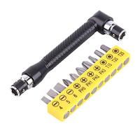 Auto dual - Juego de 1 pieza en forma de doble cabeza llave de mano y 10 piezas de 1/10,2 cm, color negro, varilla hexagonal destornillador, Bits Kits rellenador de combustible 90 screwdriver destorni