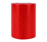 Autoadhesivo Cintas Adhesivas, Akozon Alta Intensidad Pegatina Cinta Reflectante Cinta Adhesiva Reflectante Seguridad Atención Banda Reflectante 5cm * Rojo
