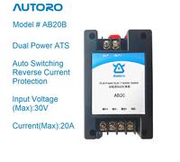Autoro AB20B Interruptor de transferencia automática de doble potencia ATS DC5-30V máx. 20 A/canal para sistemas de energía de respaldo