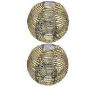 AUTSUPPL 2 Piezas Farol Colgante Dorado de Lentejuelas Disco, Globo Redondo