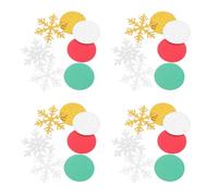 AUTSUPPL 300 Unidades Confeti de Papel Navideño Copos y Círculos para Mesa