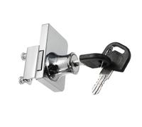 AUTSUPPL Cerradura y Fácil Instalación de Puerta de Vidrio de Aleación de Zinc Seguridad Alta con 2 Llaves para Puertas de 5-8 Mm para Vitrina en Muebles y Vitrinas