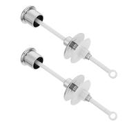 AUTSUPPL - Juego de 2 botones de caza de agua con cremallera retro de metal resistente, kit de repuesto para tanques de inodoros antiguos, accesorio de caza de agua, Wc compatible, renovación
