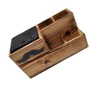AUTSUPPL Soporte para Tijeras de Peluquería de Madera Maciza Estante Multifuncional para Peines y Pinzas Caja de Almacenamiento para Herramientas de Barbería Organizador Color