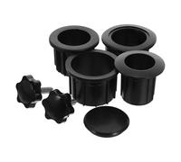 AUTSUPPL Tapa de Fijación del Poste Sombrilla, Cubierta Base del Paraguas, Plástico Negro, Diámetro Interior 32/38/48mm, para Exterior y Jardín