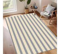 AUWUUA Alfombra geométrica de Rayas de 250x250cm, Estilo nórdico, Moderna, Minimalista Alfombra Antideslizante y Lavable para Sala de Estar, Dormitorio, Oficina o Estudio.