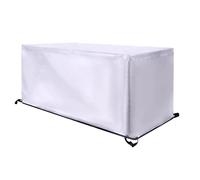 AUWUUA Funda para Muebles de Exterior Impermeable 95x75x90cm/LxAxA Rectangular/Cuadrada Fundas para Muebles de Jardín Plateado, Resistente al Viento Anti-UV Mejorada Resistente a Desgarros Funda para