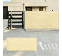 AUWUUA Malla de Ocultacion Jardin Amarillo 1.4x8.7M/140x870cm Pantalla de Privacidad para Balcón, PES 220g/m² Protección Solar, Protección UV, Resistiente Al Viento para Exterior Terraza Piscina