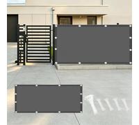 AUWUUA Malla de Ocultacion Jardin Antracita 1.4x8.7M/140x870cm Pantalla de Privacidad para Balcón, PES 220g/m² Protección Solar, Protección UV, Resistiente Al Viento para Exterior Terraza Piscina