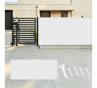 AUWUUA Malla de Ocultacion Jardin Blanco 1.4x8.7M/140x870cm Pantalla de Privacidad para Balcón, PES 220g/m² Protección Solar, Protección UV, Resistiente Al Viento para Exterior Terraza Piscina