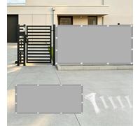 AUWUUA Malla de Ocultacion Jardin Gris CLAR 1.3x7.7M/130x770cm Pantalla de Privacidad para Balcón, PES 220g/m² Protección Solar, Protección UV, Resistiente Al Viento para Exterior Terraza Piscina