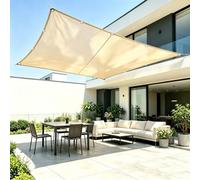 AUWUUA Toldo Vela Rectangular 2.4x8.7M/240x870cm Amarillo, Bordes Rectos Toldo Vela de Sombra Exterior, Toldos Exterior Terraza, Impermeable Protección Rayos UV para Terraza Balcon Patio Jardín