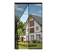 Auxmir Mosquitera Puerta Magnética, 70x210CM Ensanchada y Engrosada Cortina Mosquitera Exterior Antimosquitos Imantada Cierre Automático Malla Imanes de Poliéster Imanes, Negro