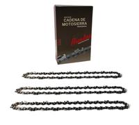 Avalon Procut - Pack 3 Cadena de Motosierra Avalon Procut 3/8 Perfil Nomal 058" - 1.5mm Diente Cuadrado (92 eslabones) Cadena de motosierra compatible con Black & Decker, Oregon, Dolmar…
