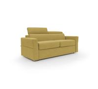Avalon sofá cama con colchón de 18 cm de altura en tejido impermeable 200 cm (140x197 cm) amarillo