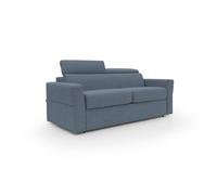Avalon sofá cama con colchón de 18 cm de altura en tejido impermeable 200 cm (140x197 cm) azul