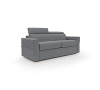 Avalon sofá cama con colchón de 18 cm de altura en tejido impermeable 220 cm (160x197 cm) gris