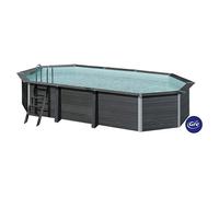 Avantgarde Piscina de WPC KPCOV66L (L x An x Al: 664 x 386 x 124 cm, 21.500 l, Gris oscuro)