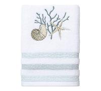 Avanti Linens Coastal Terrazzo Collection, algodón, Blanco, Toalla de Mano