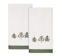 Avanti Linens Colección Christmas Trees Collection, algodón, Multicolor, Juego de 2 Piezas Bordado con Punta de Dedo