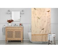 Avanti Linens - Cortina de Ducha de Tela, decoración de baño Inspirada en la Naturaleza (colección de pájaros Dorados, 72 Pulgadas)