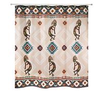 Avanti Linens - Cortina de Ducha de Tela, Esenciales Decorativos para el baño (colección Navajo Dance Collection, 72 Pulgadas)