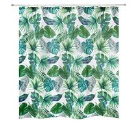 Avanti Linens - Cortina de Ducha de Tela, Inspirada en Hojas de Palmera, decoración del hogar (Viva Palm Collection)