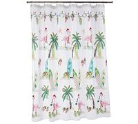 Avanti Linens Cortina de Ducha, Impermeable, decoración de baño y Vacaciones (colección Flamingo Jingle)