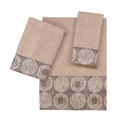 Avanti Linens - Juego de 3 Toallas de algodón Suave y Absorbente (colección Galaxy, Lino)