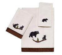 Avanti Linens - Juego de Toallas de 3 Piezas, Toallas de algodón Suaves y absorbentes (colección Black Bear Lodge, Marfil)