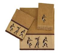 Avanti Linens - Juego de Toallas de 3 Piezas, Toallas de algodón Suaves y absorbentes (colección Kokopelli, Nuez moscada)