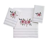 Avanti Linens - Juego de Toallas de 3 Piezas, Toallas de algodón Suaves y absorbentes (colección Spring Garden)